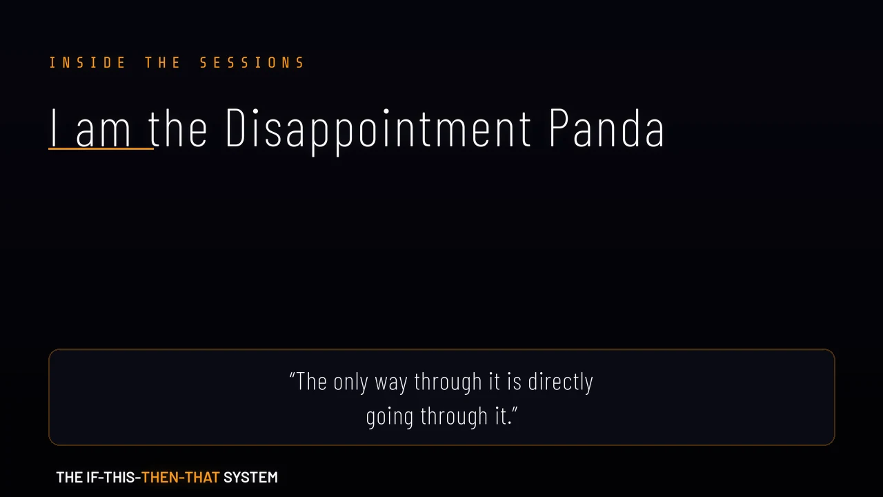 Session clip: I am the Disappointment Panda