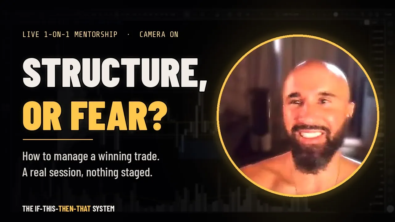 A full recorded coaching session with the camera on: Structure, or fear?